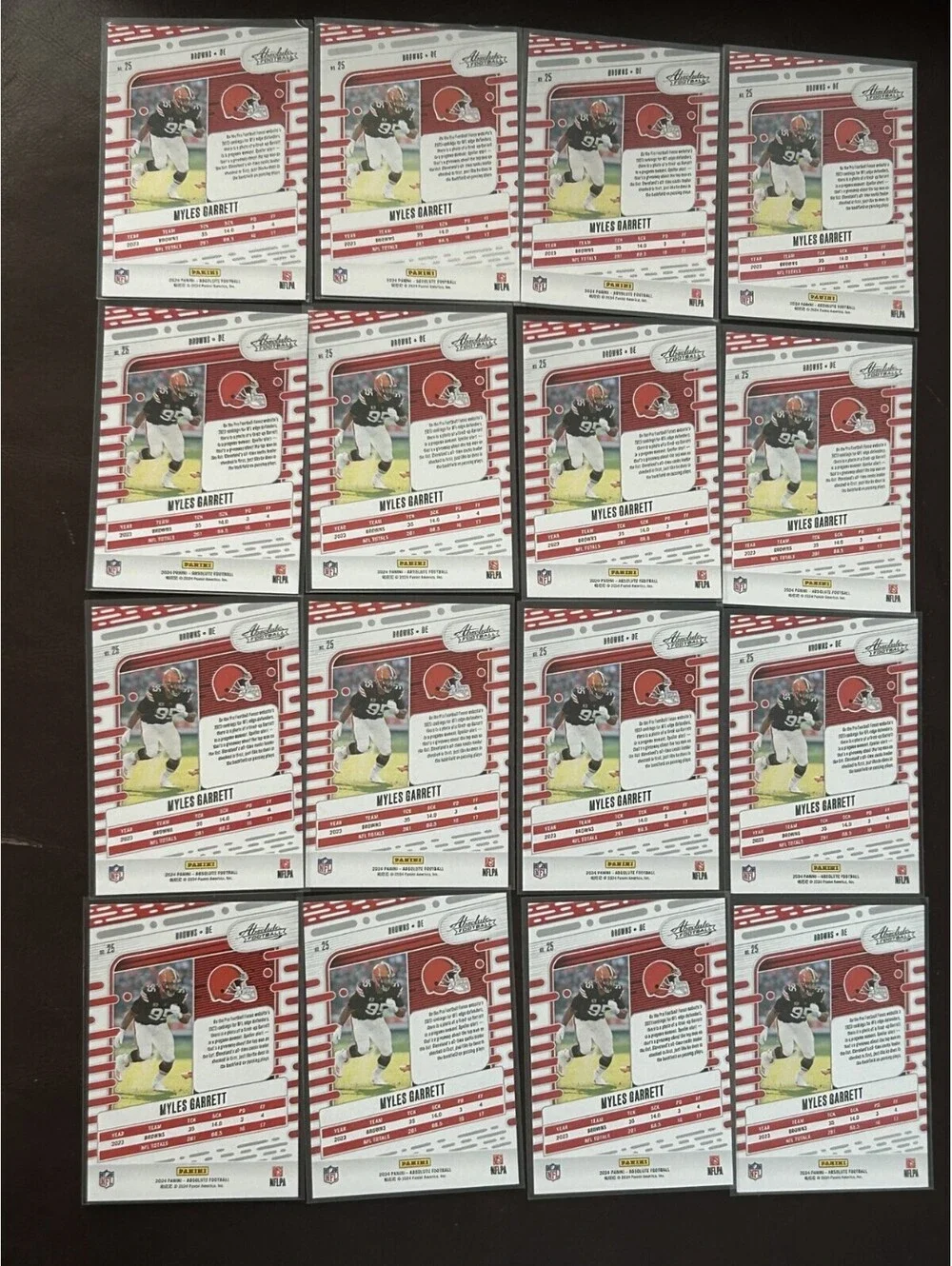 Myles Garrett 2024 Panini Absolute Football Collection 64 NFL Near Mint Lot